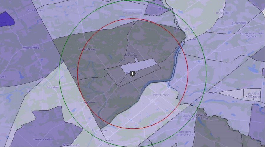 Princeton, New Jersey - Percentage of the Population Visiting a Dentist in the Last 12 Months